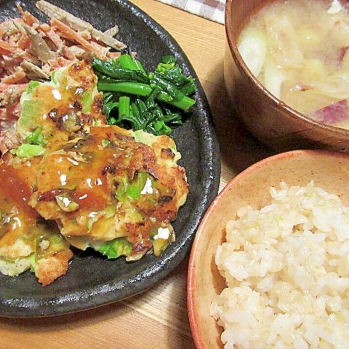 簡単！節約！むね肉でキャベツつくね